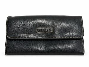Strada Women’s Black Long Wallet Snap Closure Zip Coin Pocket Organizer